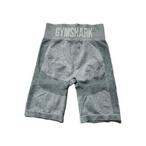 Gymshark Flex Seamless Cycling Shorts Womens S Heathered Green High Rise 8" EUC